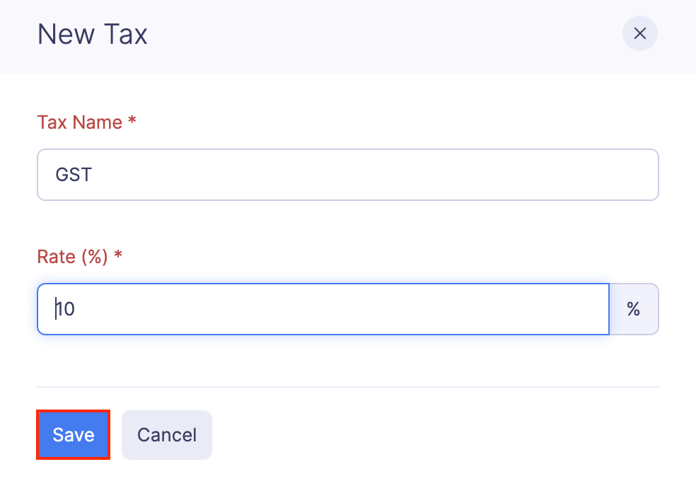 Add a New Tax