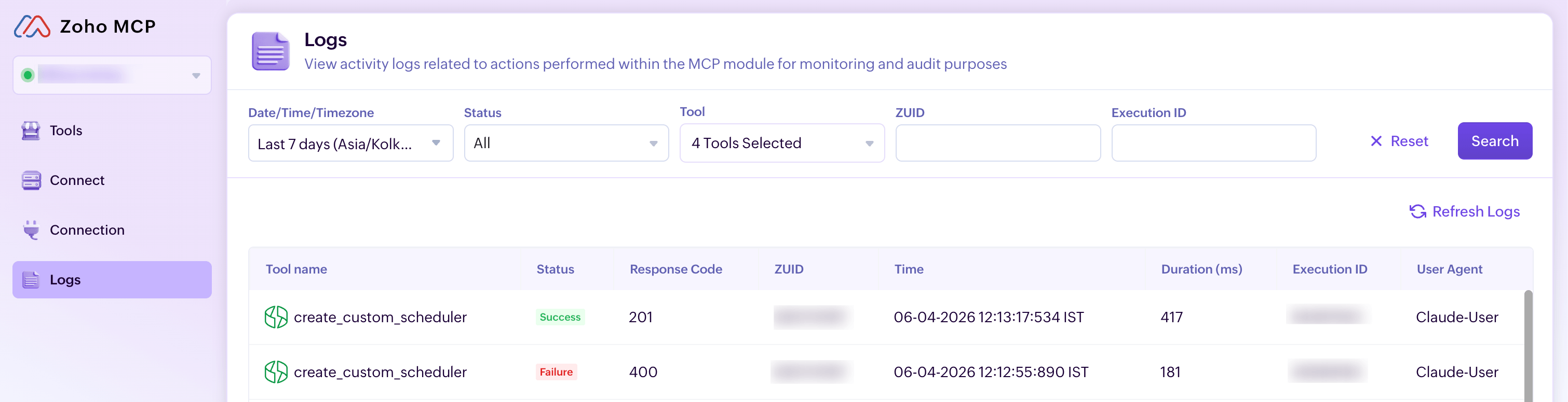 MCP Logs