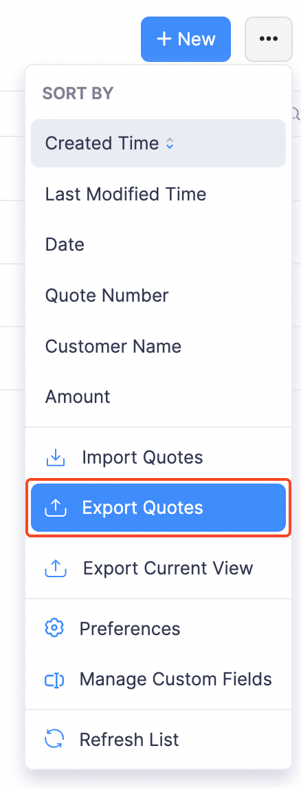 Quotes - Export