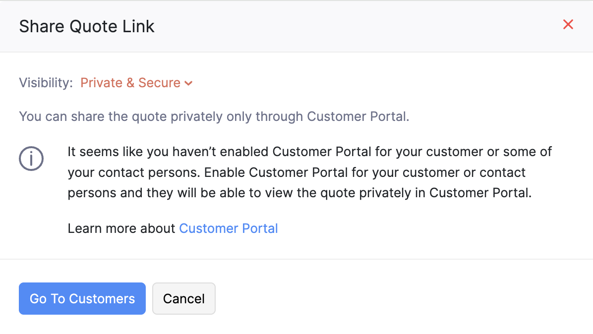 Quotes - Share Private Link