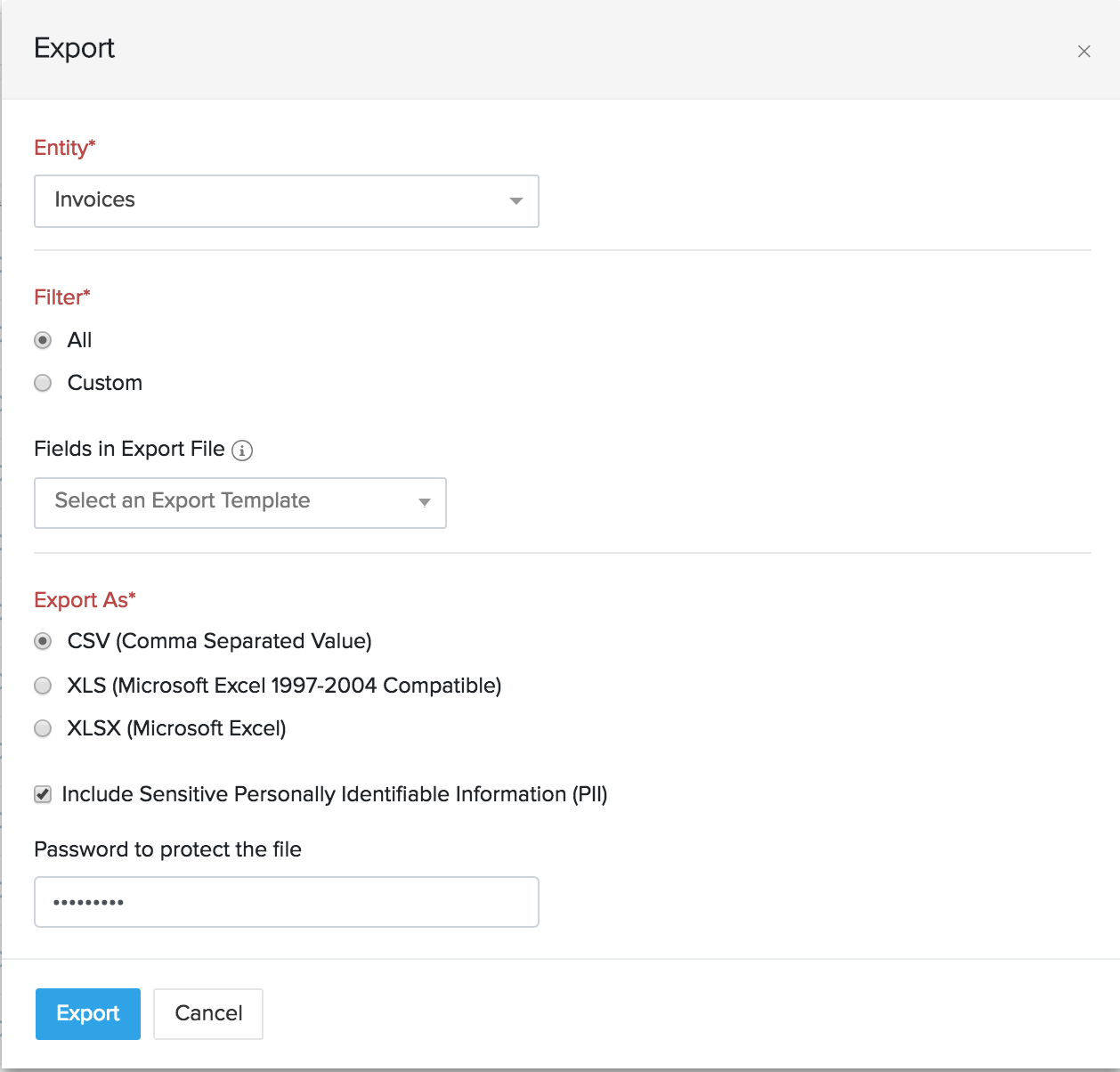 Export Invoices