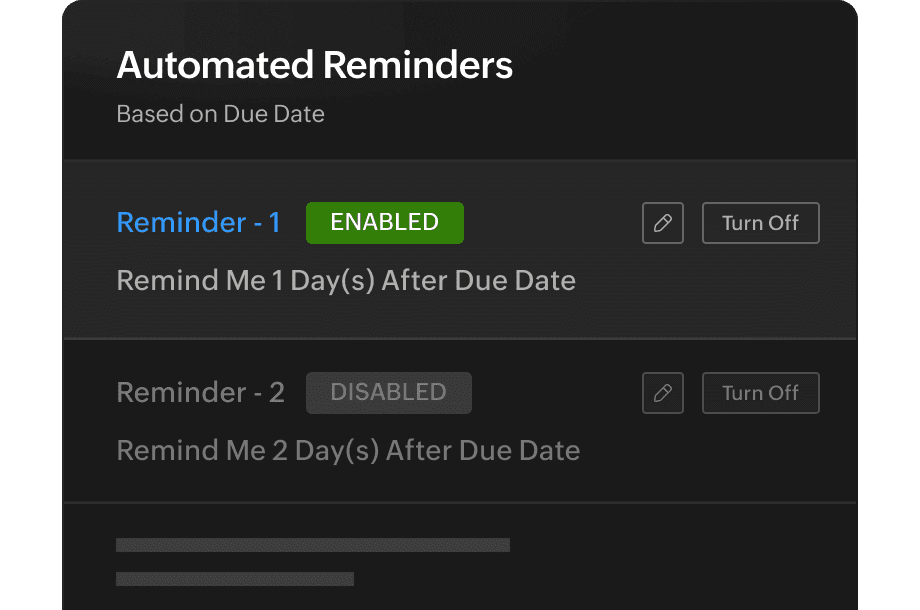 Payment reminders