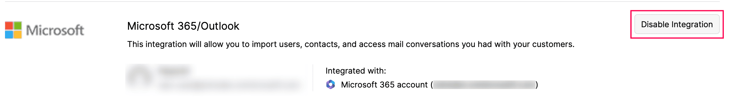 Disable Integration