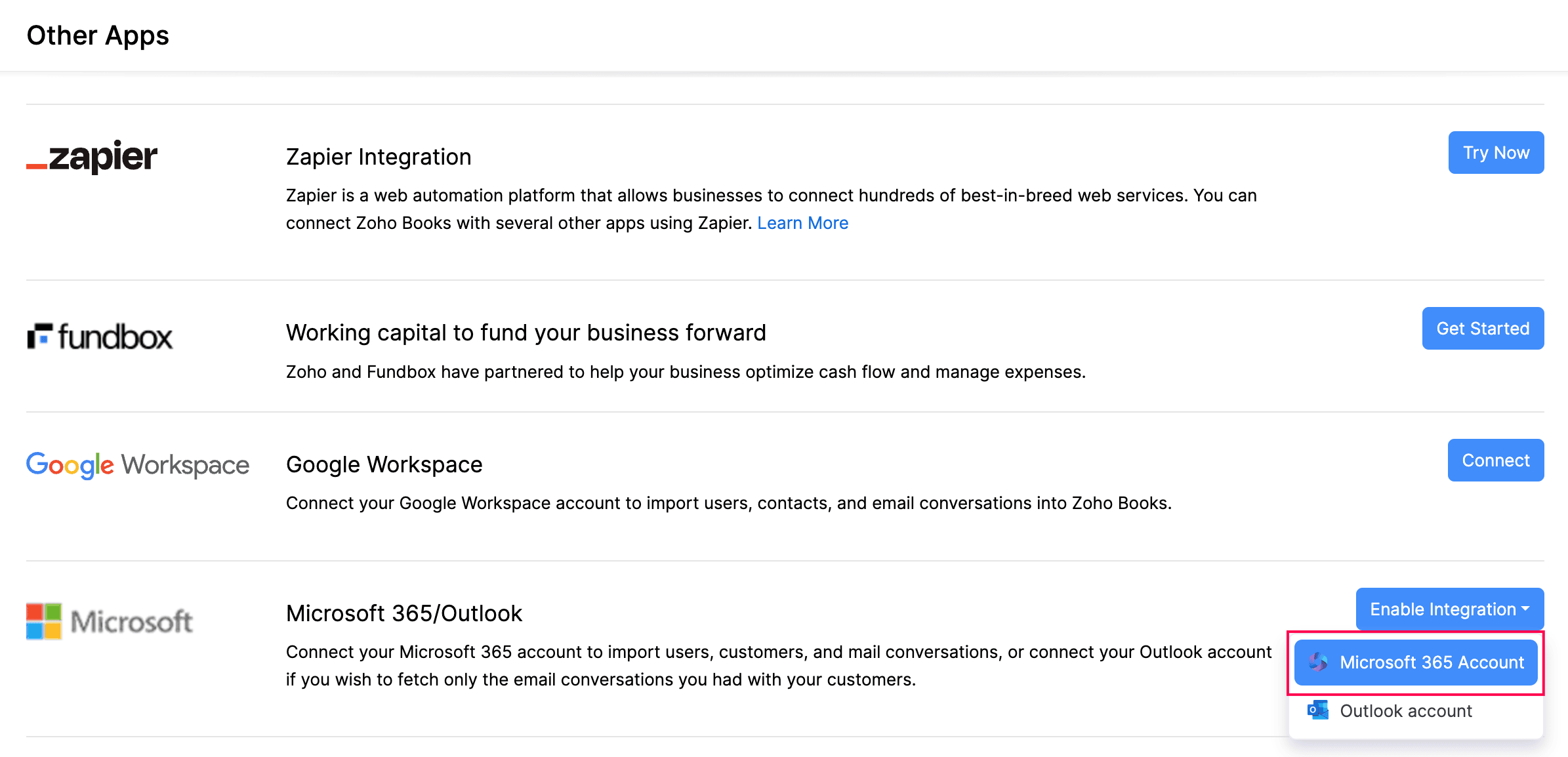 Enable Integration