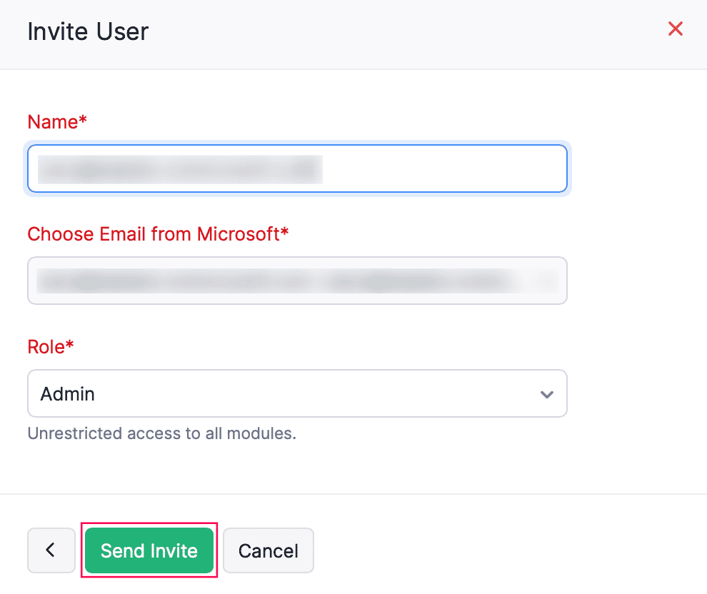 Invite users
