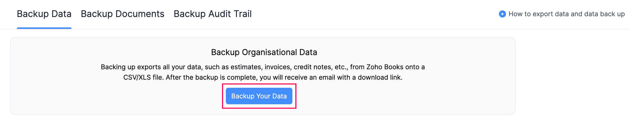Data Backup