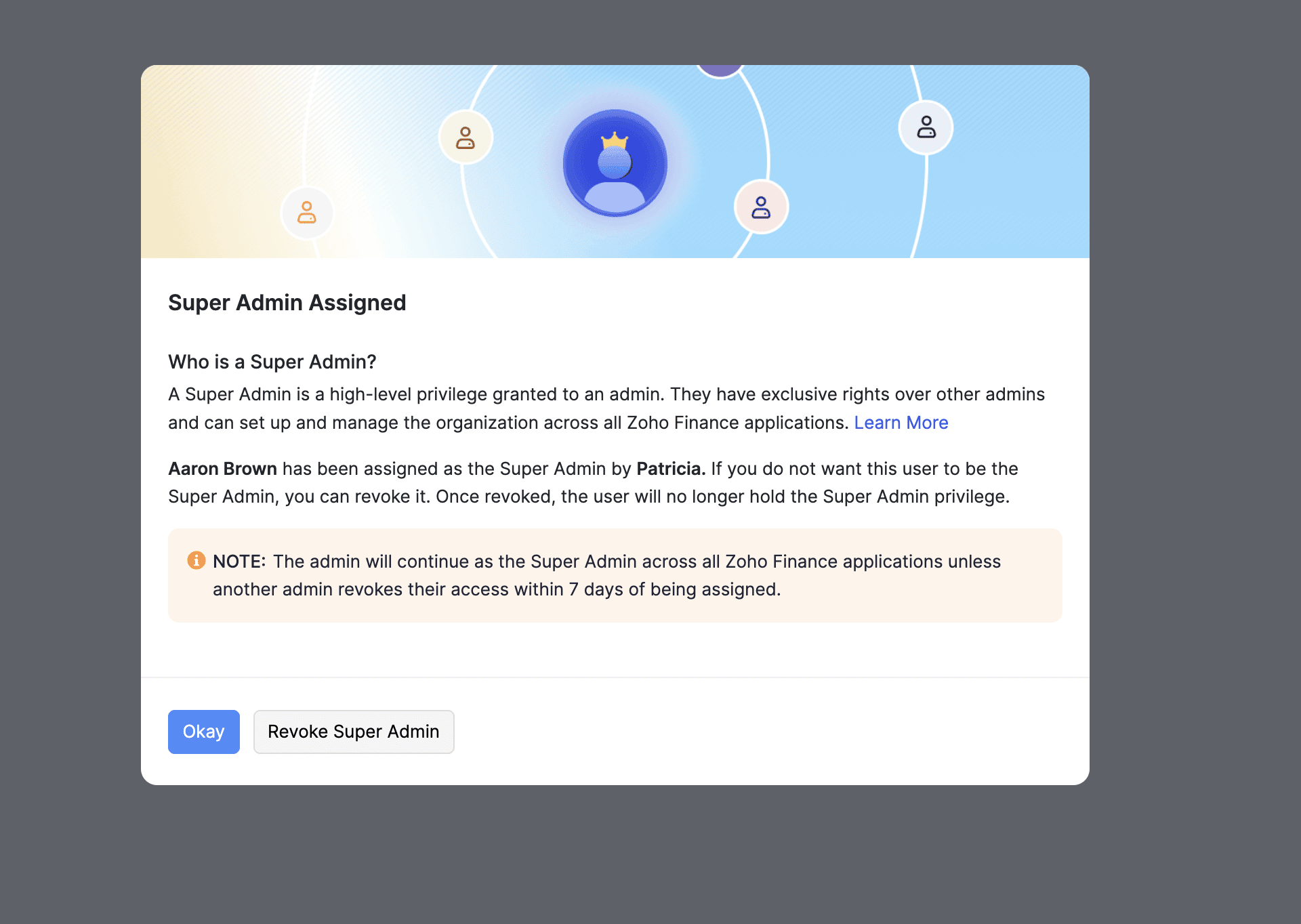 Super Admin access Revoked
