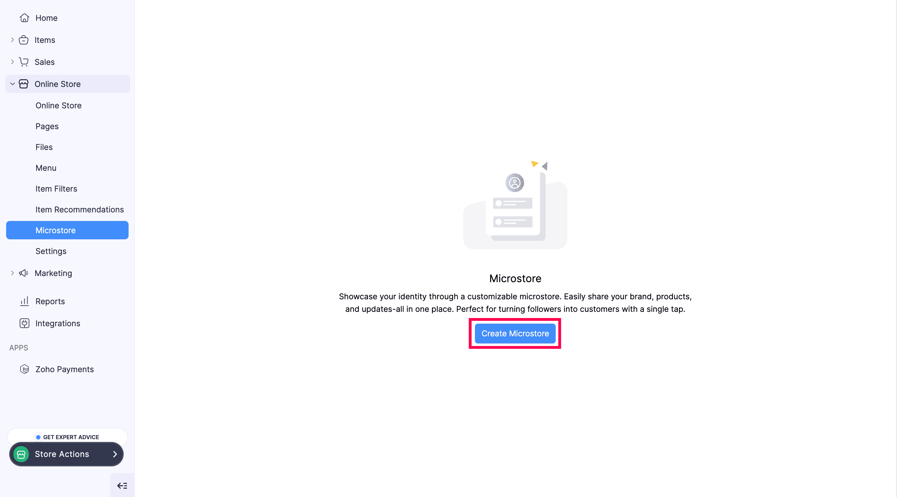 Create Microstore