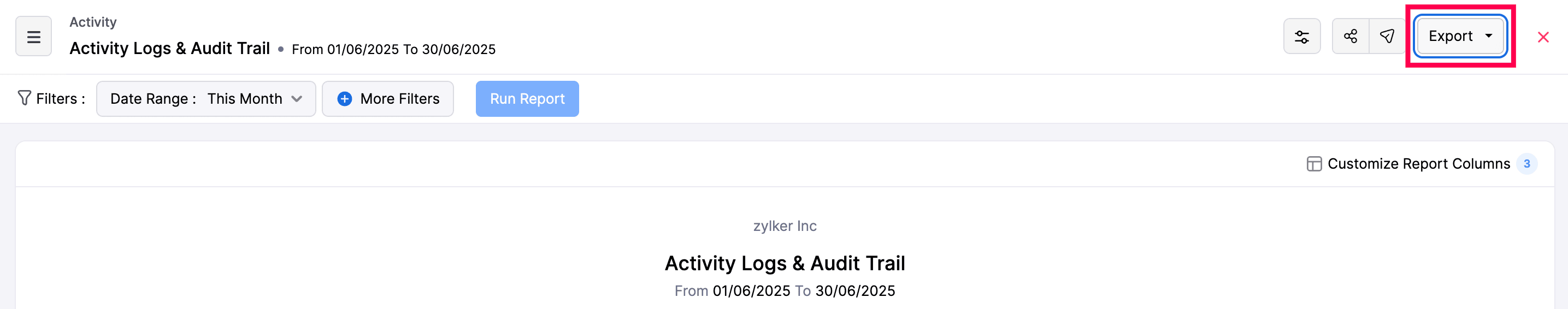 Export Logs