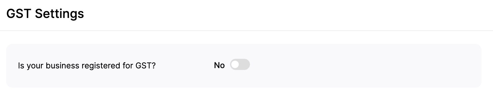 GST Settings