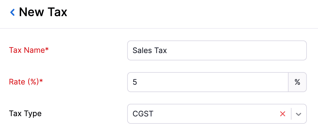 Add a New Tax