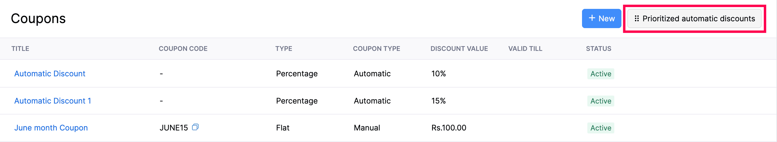 Prioritize Coupon