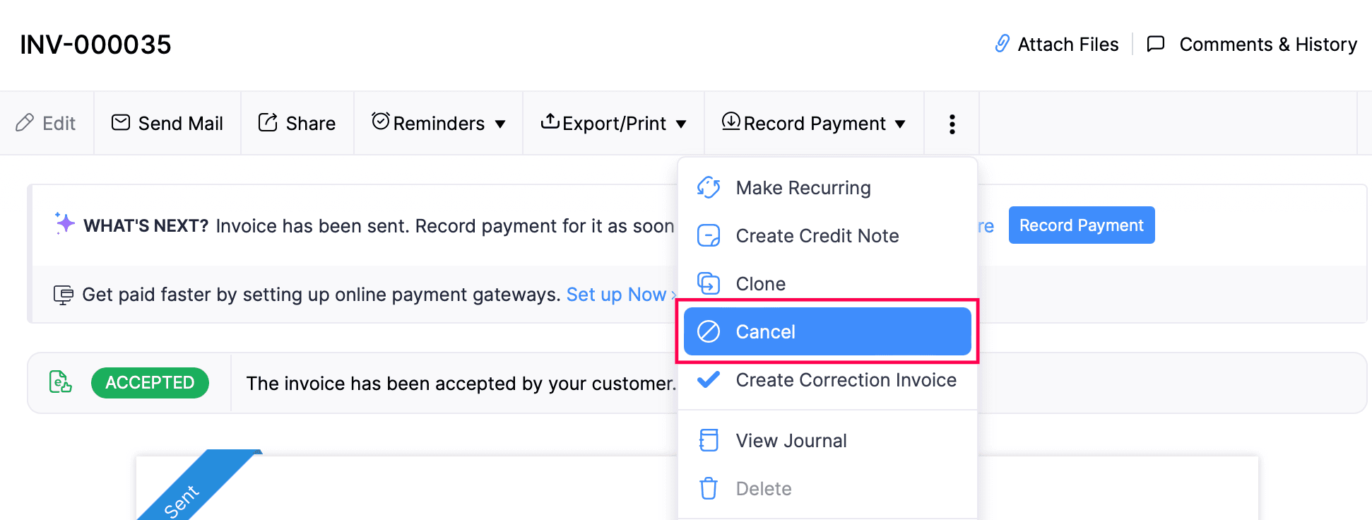 E-Invoice Function