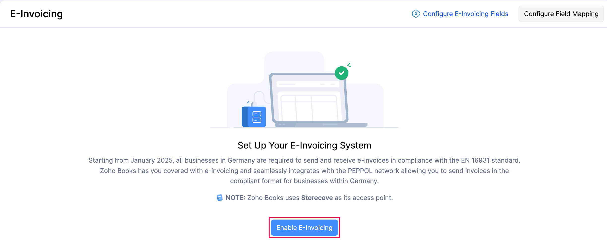 Enable E-Invoicing