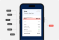 Mobile app showing expense details in multiple currencies for global nonprofit expense tracking.