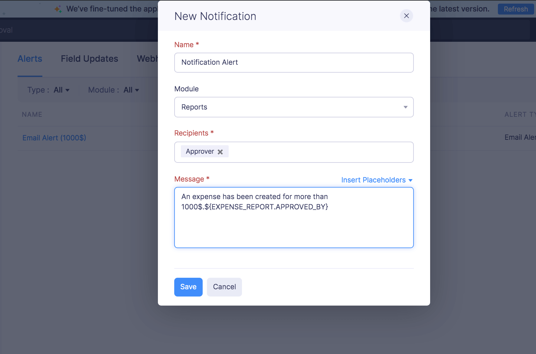 Create Schedule