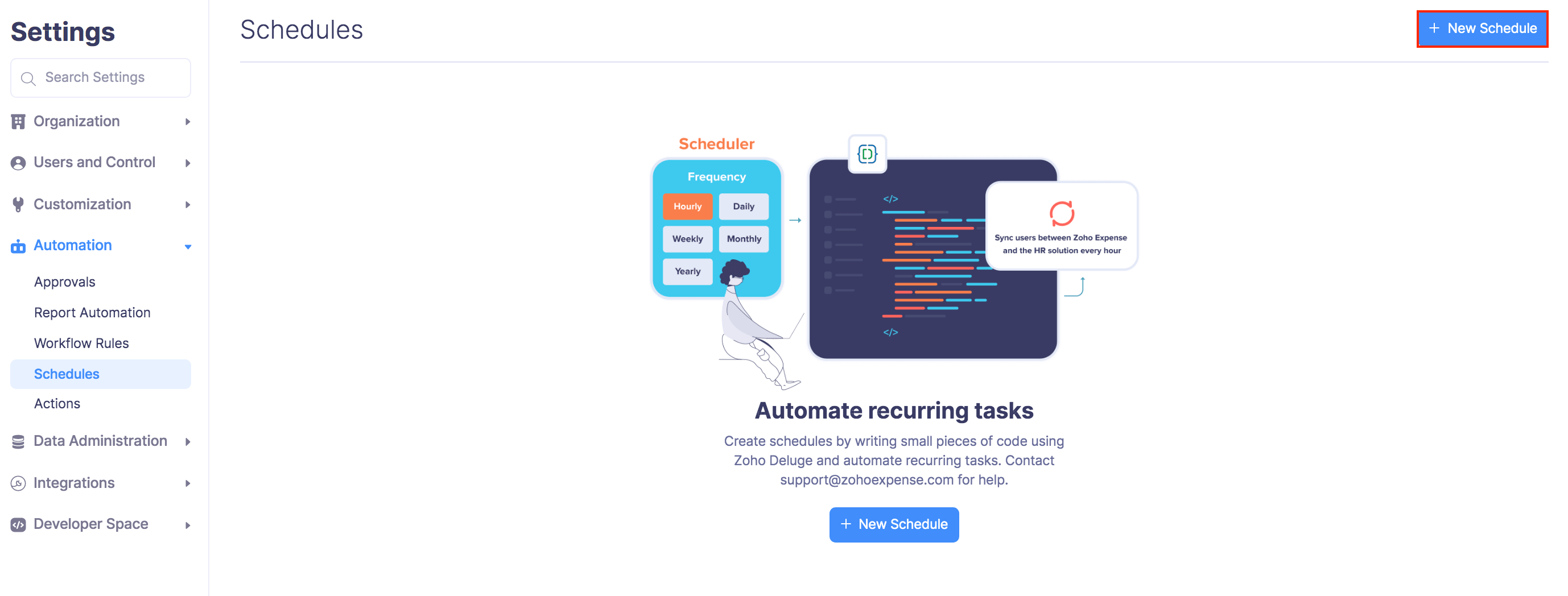 Create Schedule