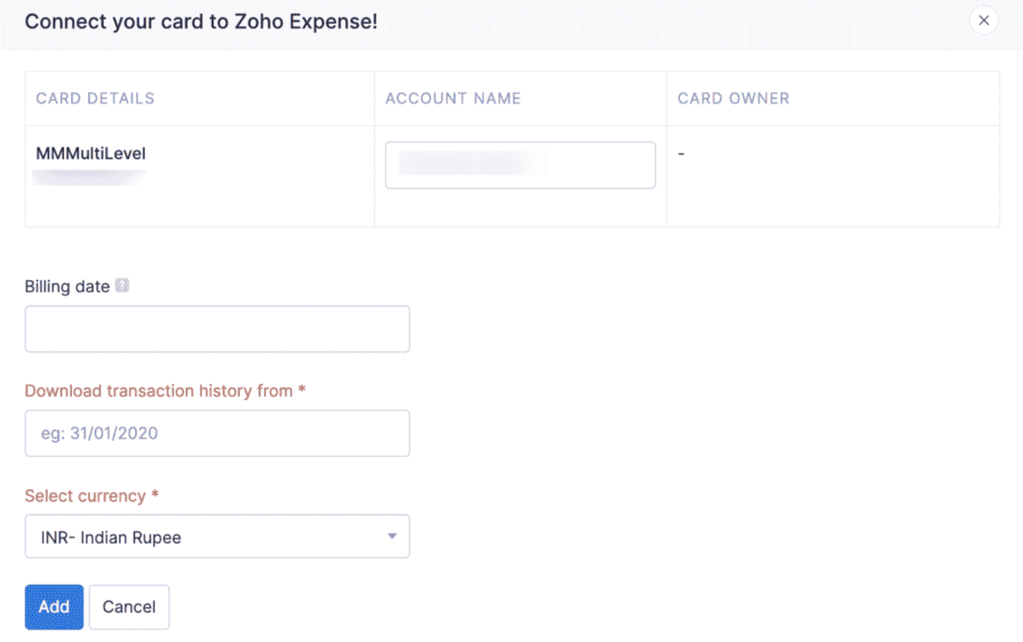 Enter Card Details