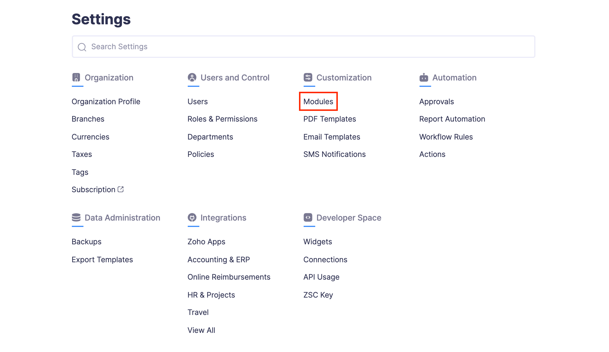 Import Categories