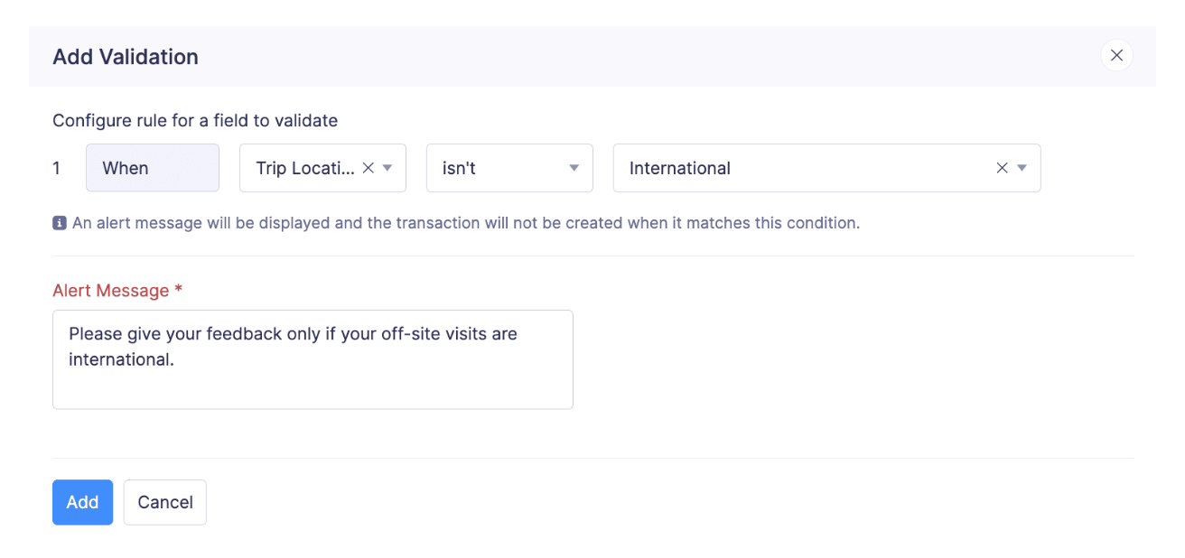 Add Validation