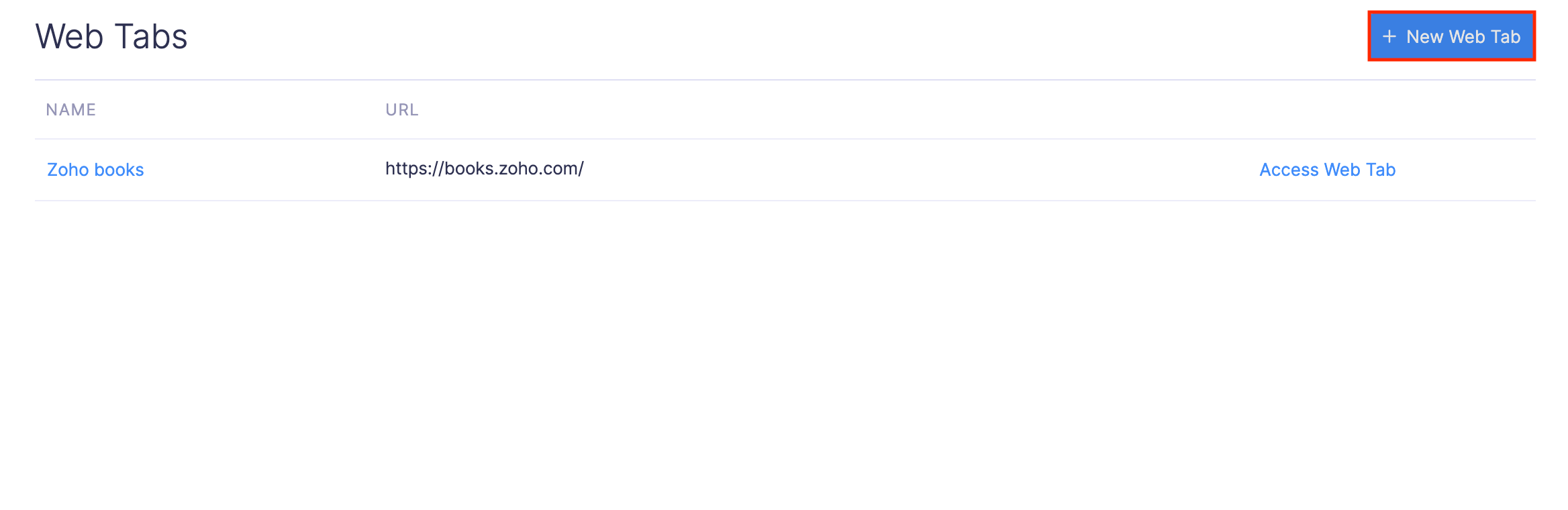 Create Web Tab