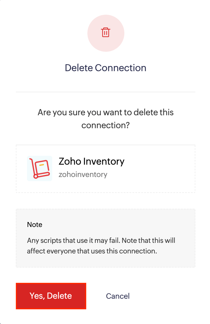 Delete Connection