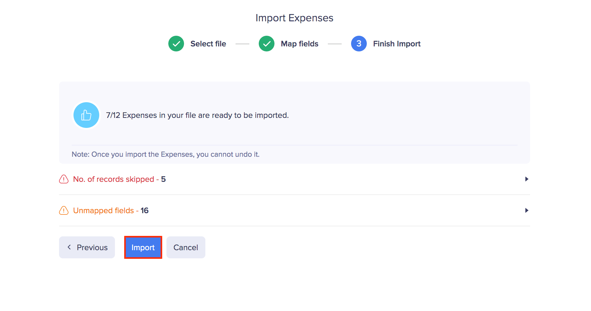 Import Expense