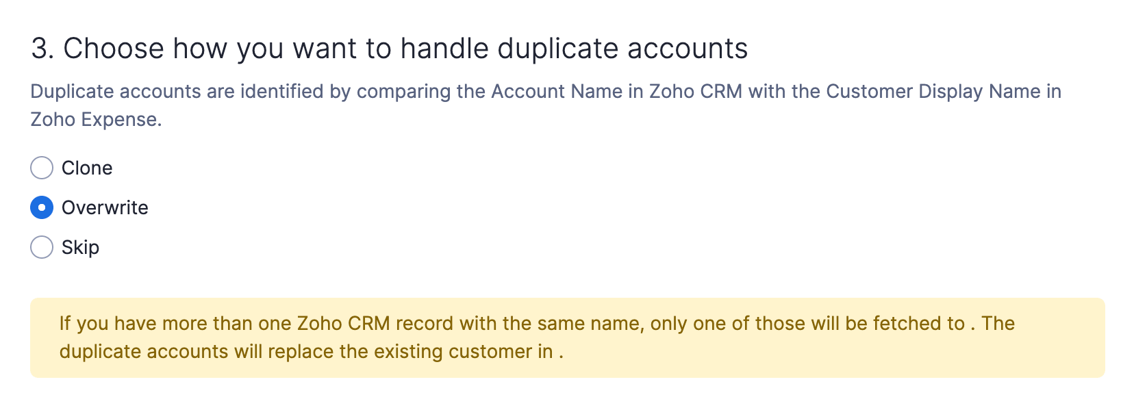 Handle Duplicates