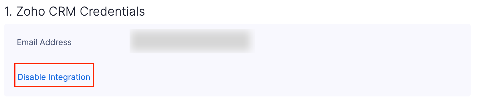 Disable Integration