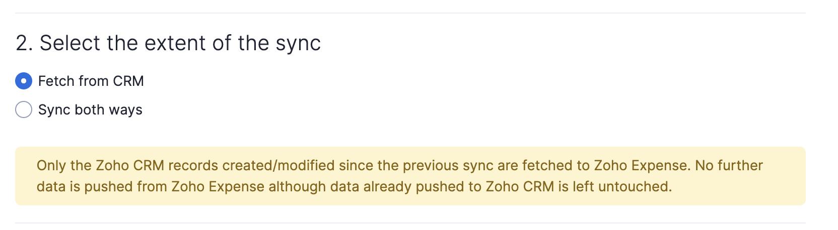 Extent of Sync