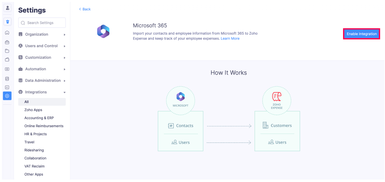 Enable Integration