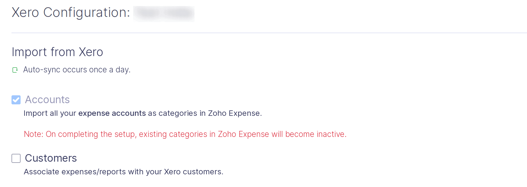 Import from Xero