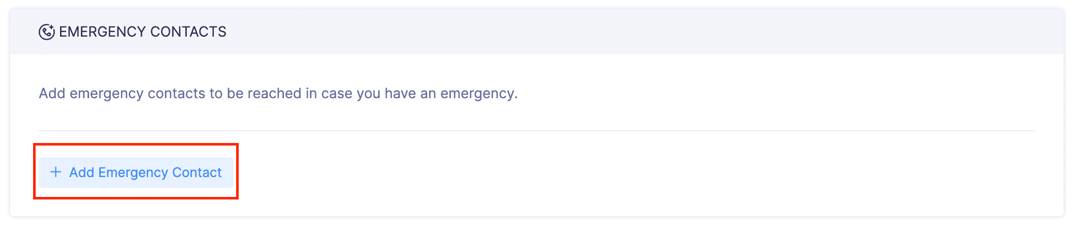 Emergency Contact