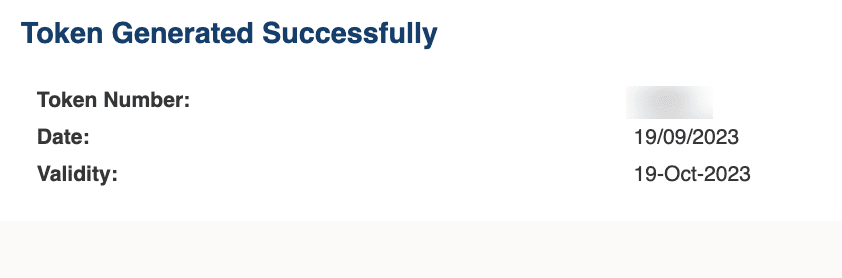 Success Message