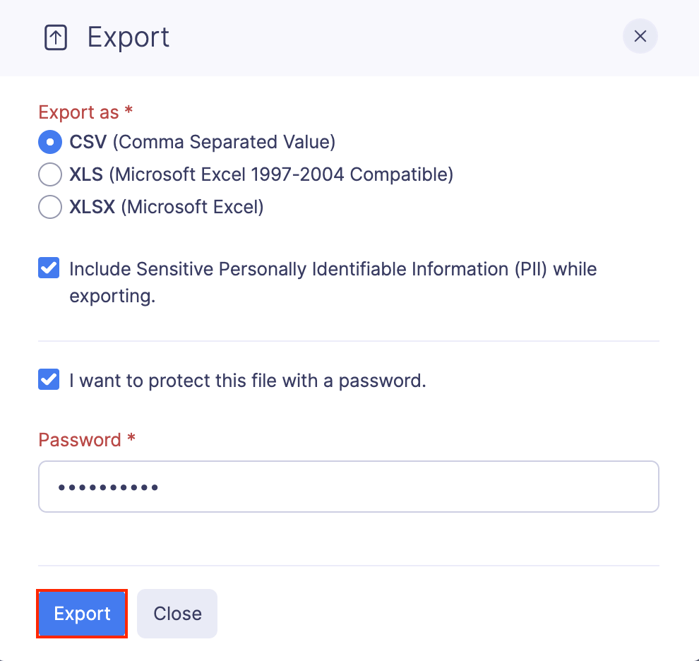 Export a Trip