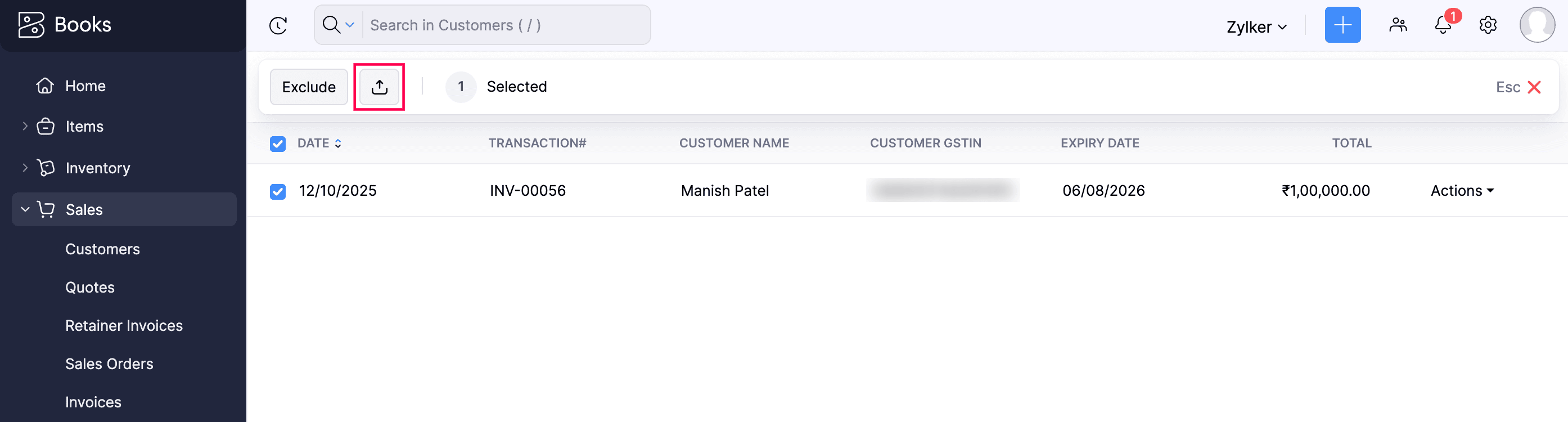 Export as JSON