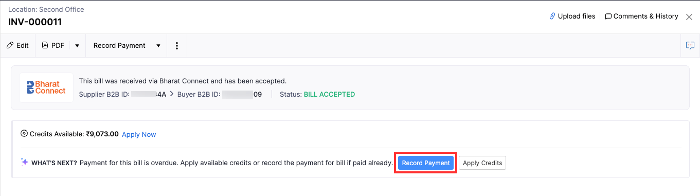 Accept Bills
