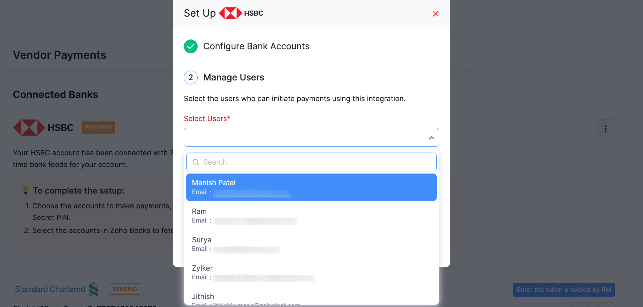 Selecting users