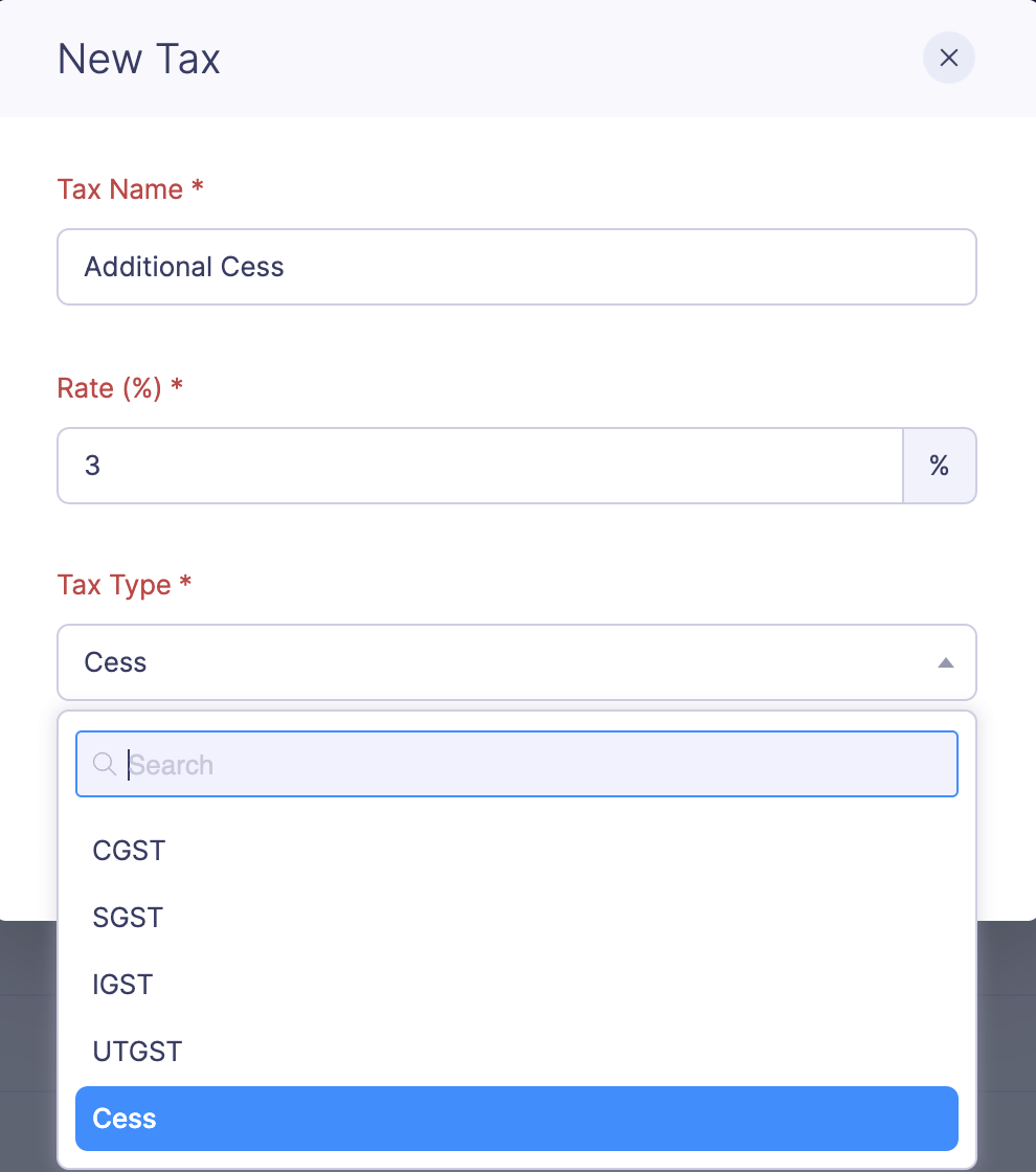 Add a New Tax