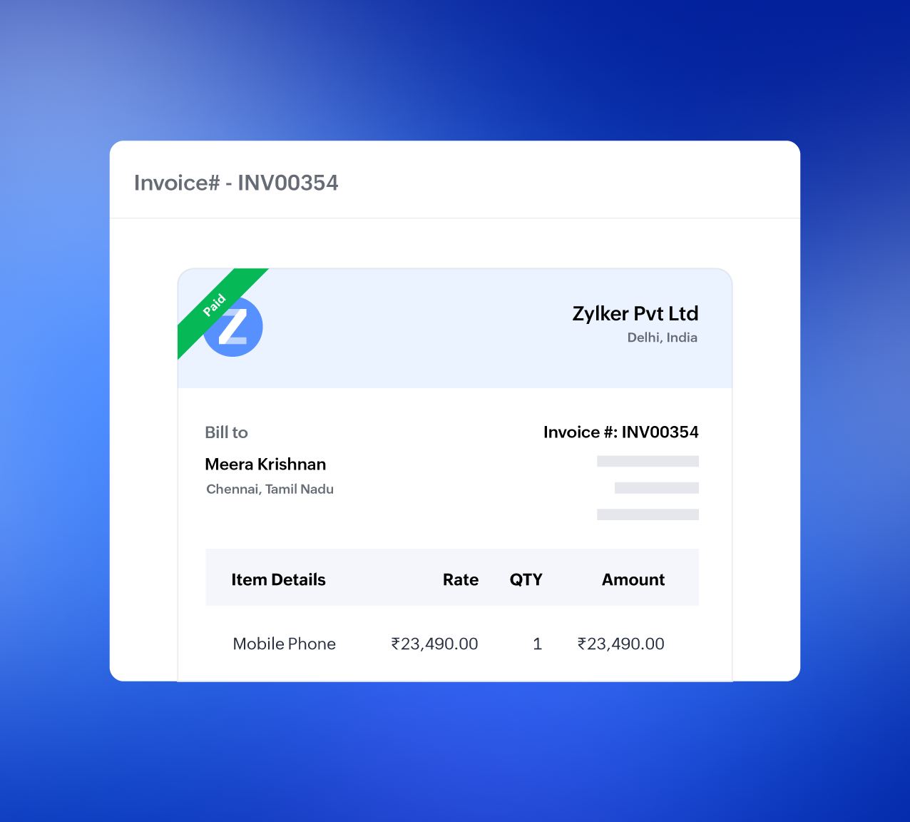Invoice status