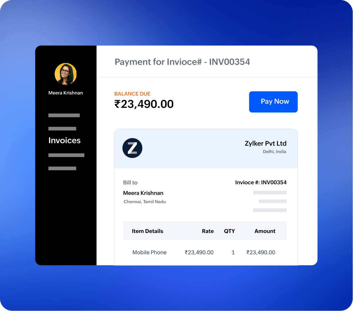 Customers click pay now