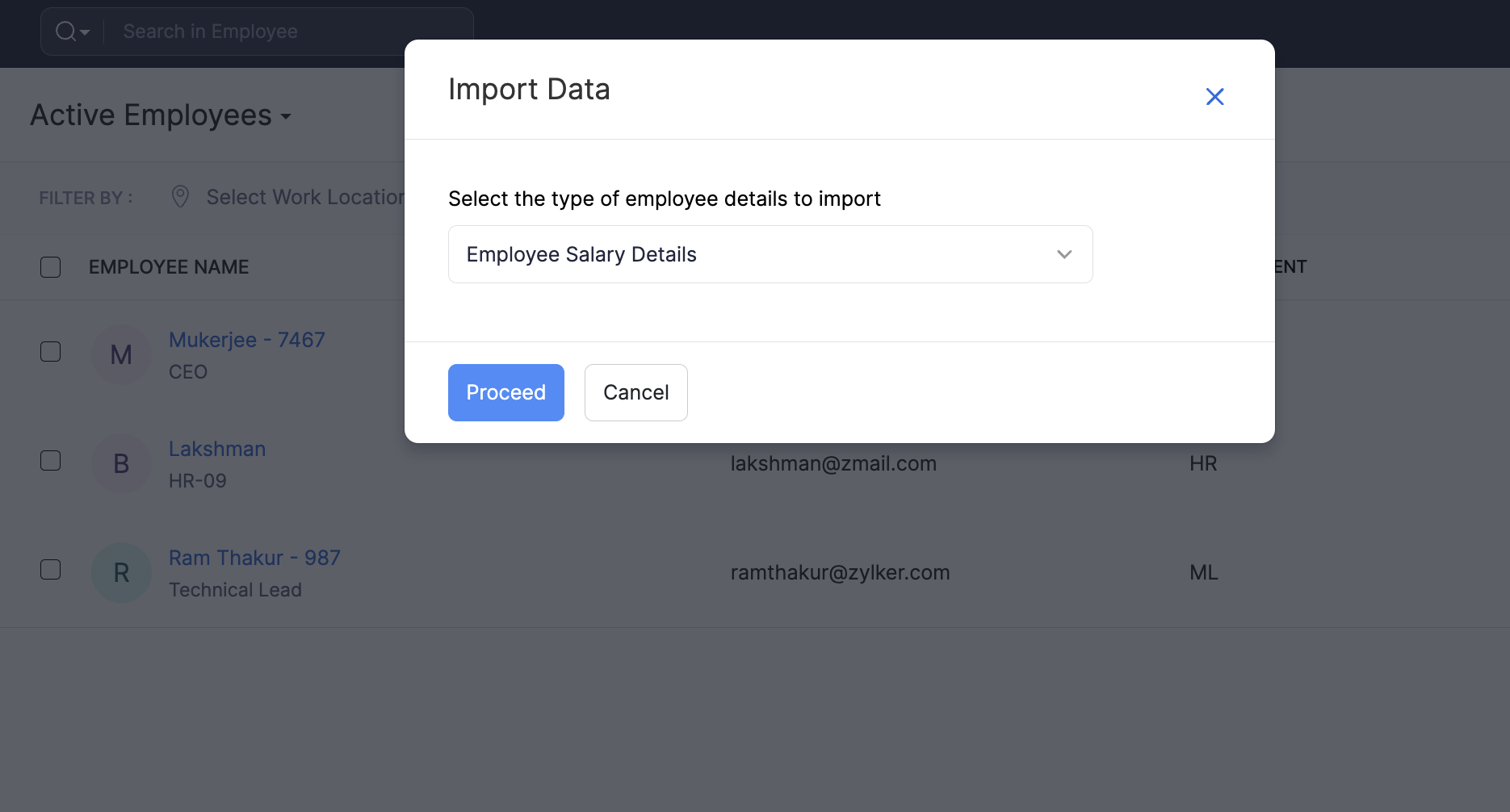 Update Salary