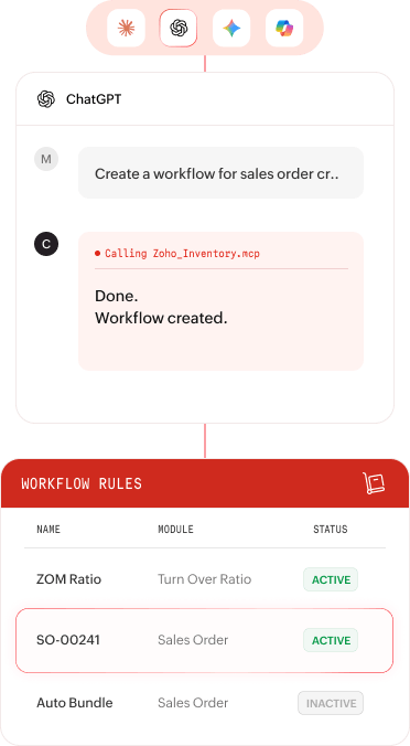 Automation - AI & MCP | Zoho Inventory