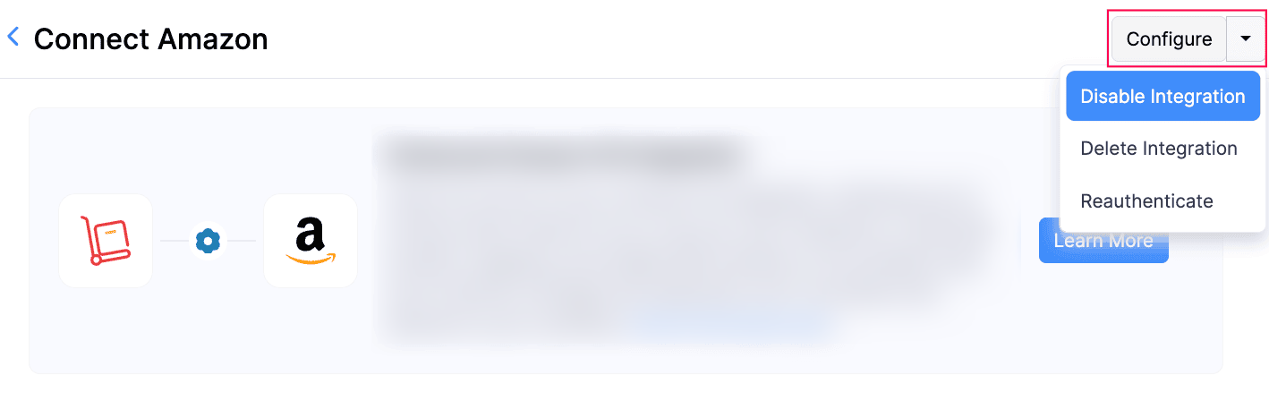Disable Integration