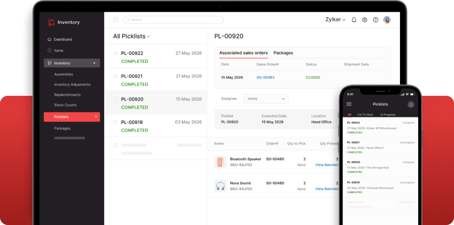 Picklists - Zoho Inventory