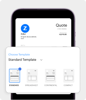 Select a quote template