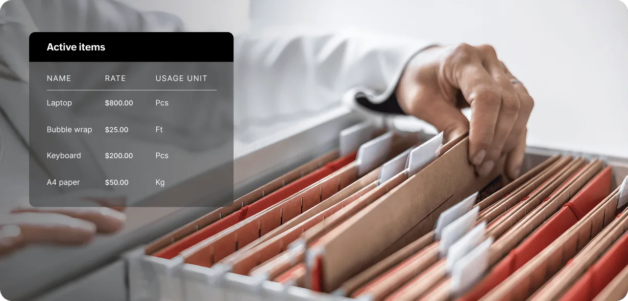 Comprehensive item catalog management in Zoho Procurement