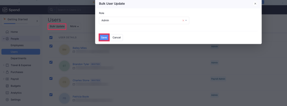 Bulk Update Users