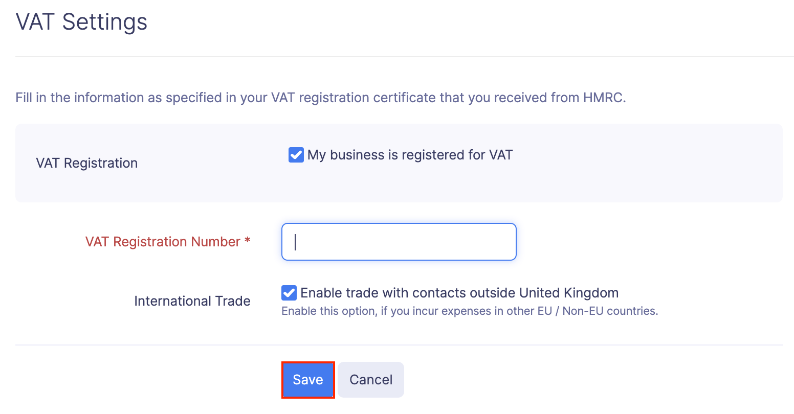 Enable VAT
