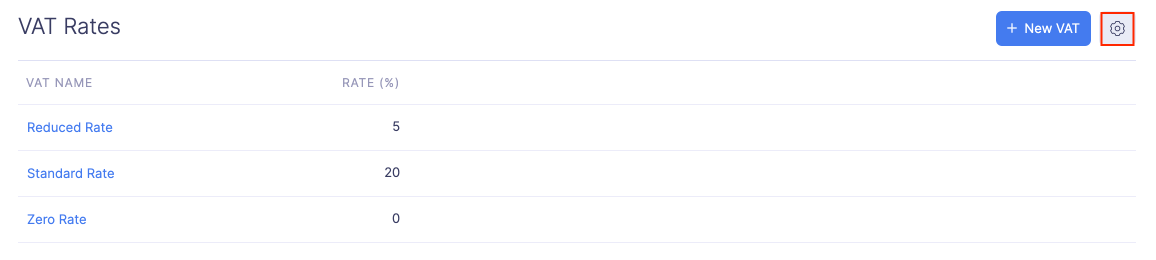 VAT Preferences